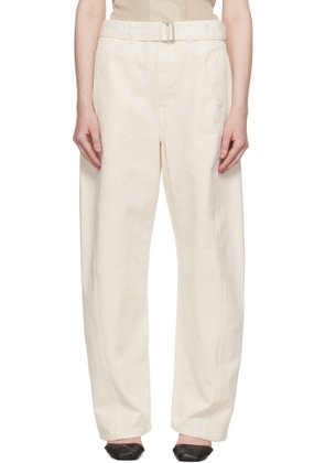 LEMAIRE Off-White Twisted Belted Jeans