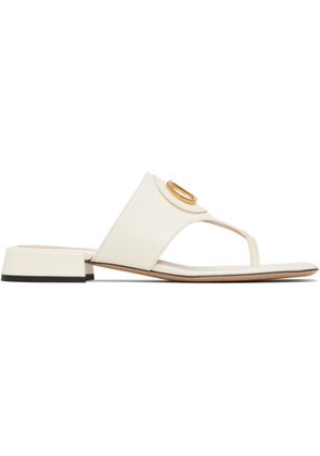 Valentino Garavani Off-White VLogo Signature Thong Sandals