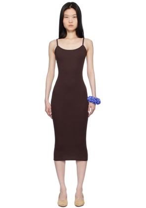 FLORE FLORE Brown Bibi Midi Dress