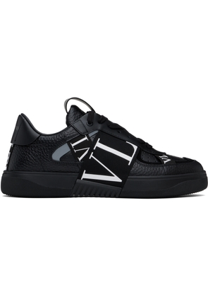 Valentino Garavani Black Low-Top Calfskin VL7N Sneakers