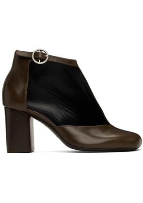 LEMAIRE Brown Cut Out Ankle Boots