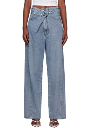 DARKPARK Blue Ines Fold Over Jeans