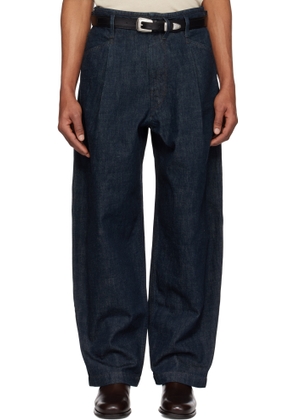LEMAIRE Blue Pleated Workwear Jeans