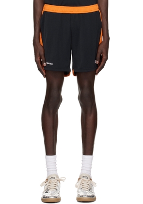 Wales Bonner Black & Orange Home Jersey Shorts
