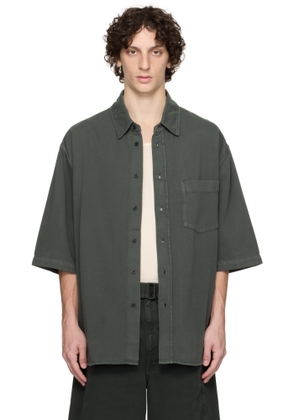 LEMAIRE Gray S/S Denim Shirt