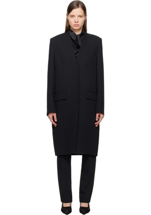 TOTEME Black Deep Pleat Coat