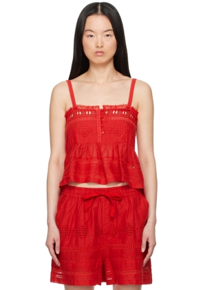 Isabel Marant Etoile Red Denys Tank Top