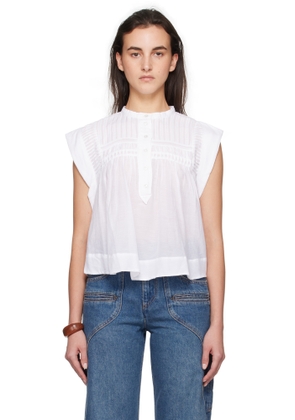 Isabel Marant Etoile White Leaza Blouse
