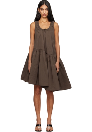 Cecilie Bahnsen Brown Azelia Midi Dress