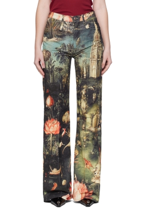 R13 Multicolor Flare Jeans