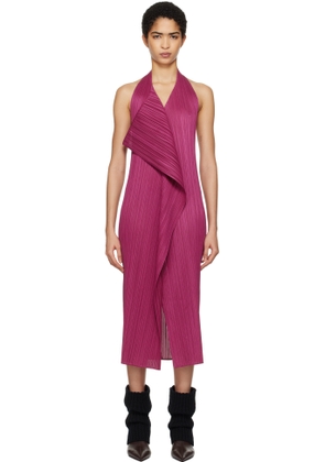 PLEATS PLEASE ISSEY MIYAKE Pink Monthly Colors November Maxi Dress