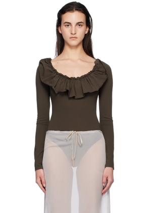 Paloma Wool Brown Fei Bodysuit