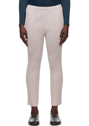 PLEATS PLEASE ISSEY MIYAKE Gray New Colorful Basics 4 Trousers