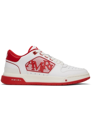 AMIRI White & Red Classic Low Sneakers