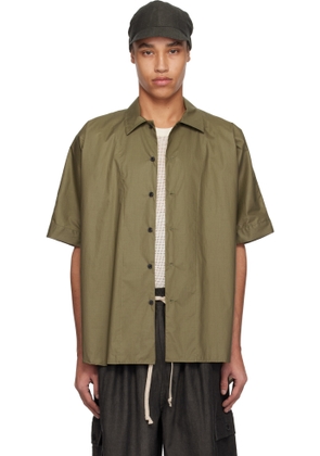 Jan-Jan Van Essche Khaki O-Project Coated Typewriter Short Sleeve Shirt