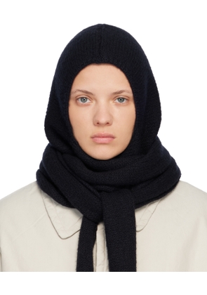 CASEY CASEY Black Softy Hooded Scarf