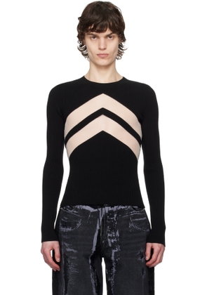 Jean Paul Gaultier Black 'The Chevrons' Sweater