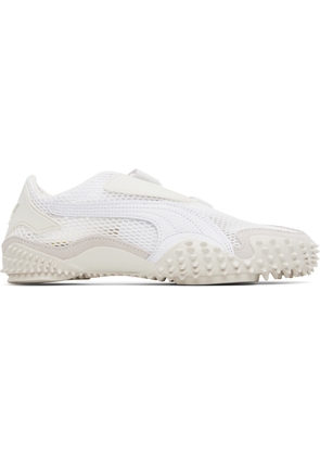PUMA White & Gray Mostro Mesh Sneakers