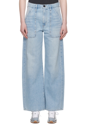 Citizens of Humanity Blue Wide Ayla Cargo Jeans