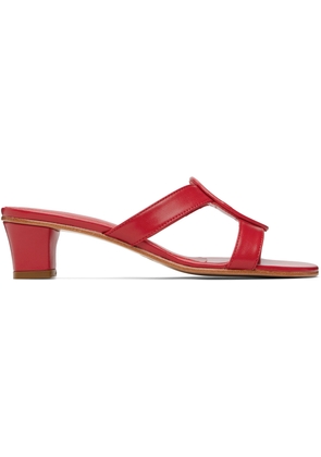 Martiniano Red Medalia Heeled Sandals