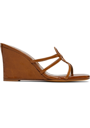 Maryam Nassir Zadeh Brown Opera Wedge Heeled Sandals