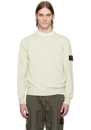 Stone Island Beige Soft Organic Cotton Sweater
