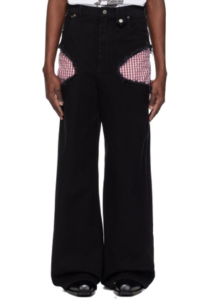 EGONlab Black Openwork Jeans