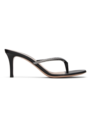 Gianvito Rossi Black India Thong 70 Heeled Sandals