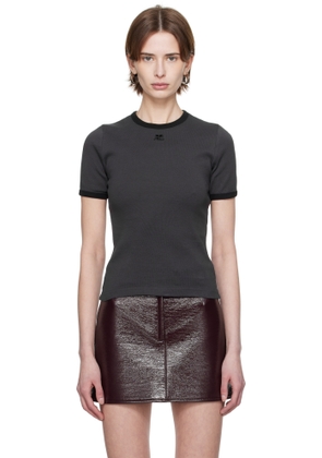 Courrèges Gray & Black Heritage T-shirt