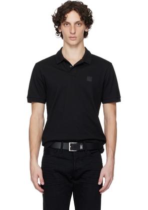 BOSS Black Slim-Fit Stretch-Cotton Logo Patch Polo