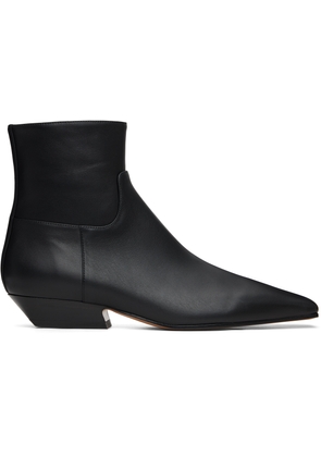KHAITE Black Marfa Ankle Boots