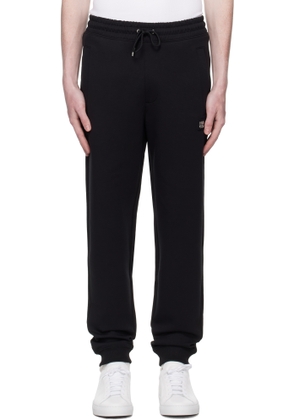 Hugo Black Stacked Logo Cotton Tracksuit Sweatpants