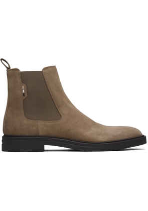BOSS Brown Suede Chelsea Boots