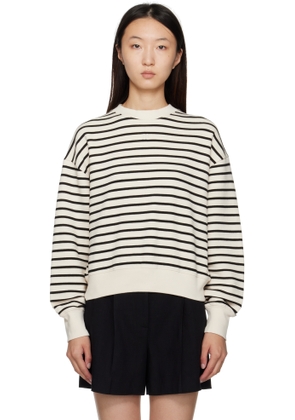 ANINE BING Off-White & Black Dean Sweatshirt