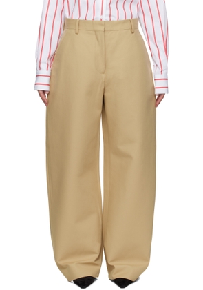 Acne Studios Beige Tailored Satin Trousers