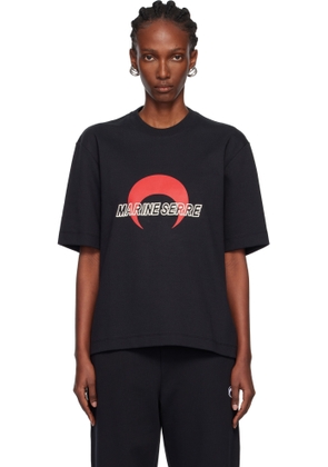 Marine Serre Black MS Sports Jersey Relaxed T-shirt