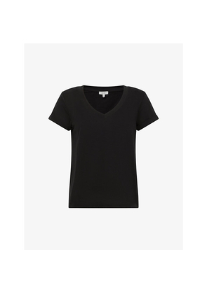 Womens Reiss Luana V-Neck Cotton-Jersey T-Shirt