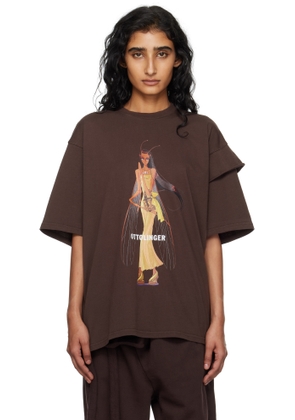 Ottolinger Brown Deconstructed Boxy T-shirt