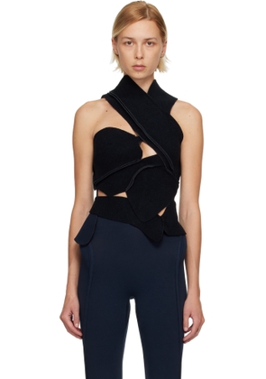 Ottolinger Navy Felted Scuba Cut-Out Top