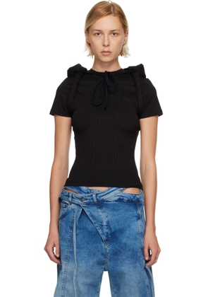 Ottolinger Black Padded Hood T-shirt