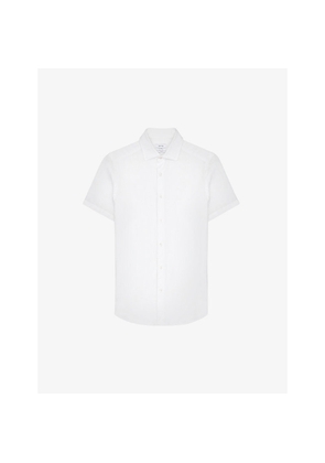 Mens Reiss Holiday Slim-Fit Linen Shirt