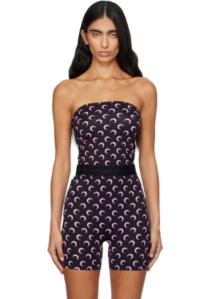 Marine Serre Black Moon Printed Jersey Sleeveless Top