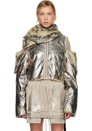 Rick Owens DRKSHDW Silver Concordians Convertible Jacket