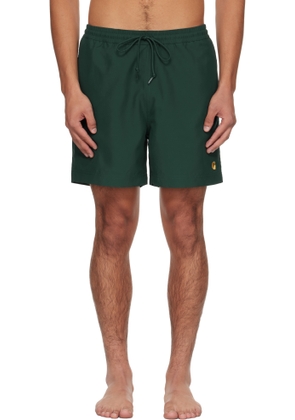 Carhartt Work In Progress Green Chase Swim Shorts
