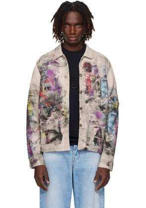 Acne Studios Multicolor Trompe L'Oeil Print Jacket