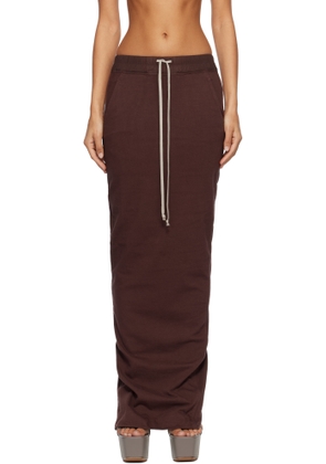 Rick Owens DRKSHDW Burgundy Concordians Pull On Pillar Maxi Skirt