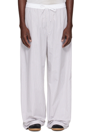 Acne Studios Gray Striped Trousers