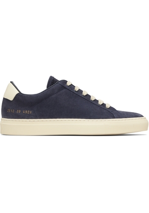 Common Projects Navy Oiled Suede Retro Vintage Sneakers