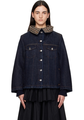 GANNI Blue Neppy Denim Jacket