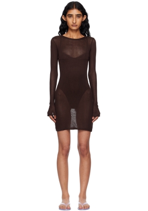 Haight Brown Jane Knit Minidress